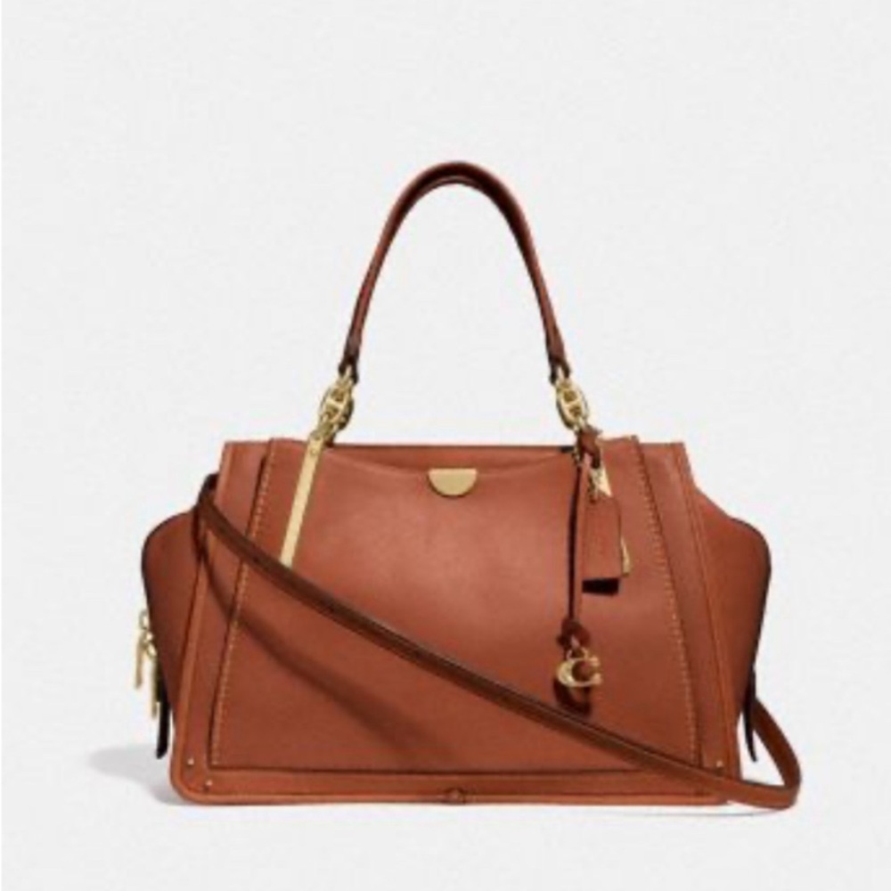 Cognac leather Coach Dreamer 36 bag